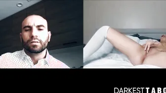 Beautiful babe Athena Faris solo pussy plays for stepfather
