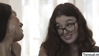 Teen Geek fucked by bff TS girlfriend