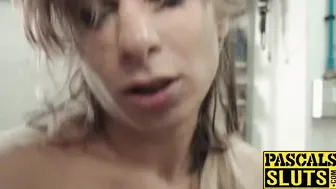 MILF Farrah filled with cum by daddys huge hard cock
