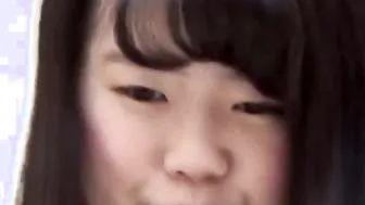 Asian cutie lifts her skirt up to show how she pees