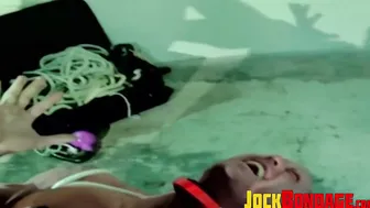 Bondage gay fingered and jerked off during BDSM session
