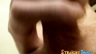 Inked troublemaker is eager to wank his raging big dick