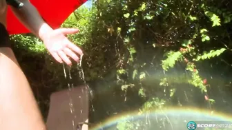 Short n stacked Rachel Love gets wet and dick drunk
