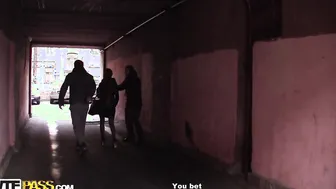 Exciting girl enjoys a hot threesome porn action