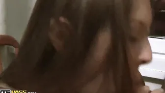 Wild college chicks fuck on the floor