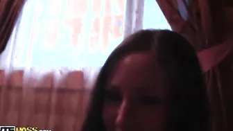 Cool party sex scene with hot brunette