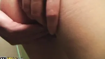 Awesome college blowjob on the stairs