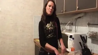 Kick-ass party sex scene filmed in the kitchen