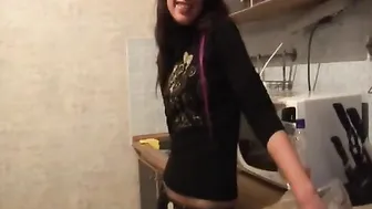 Kick-ass party sex scene filmed in the kitchen