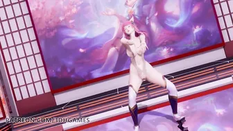 [MMD] Lisa - Señorita Ahri Spirit Blossom Strip Dance and Sex