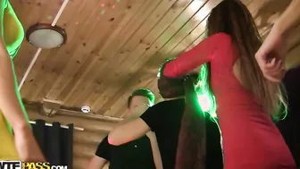 Strip followed by hot college girls sex