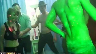 Hot group sex at fancy-dress party