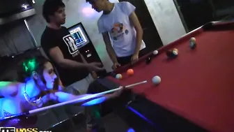Glam girls at student orgy party
