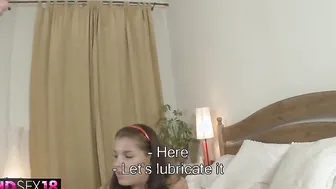 Angel Rivas porn video – Very cute teen girl gets a big toy up her tight teen snatch