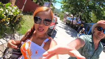 Amateur Thai Euro couple travel and sex