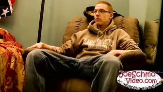 Nerd-Turned-Hunk Jerks Off His Monster Dick For The Camera