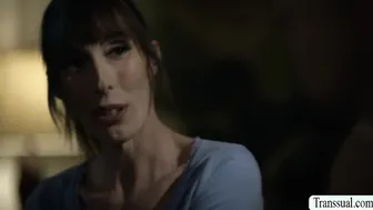Trans stepmom comforts problimatic stepson