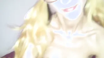 nerdy teenager is revealing her small tits and pussy in 4k