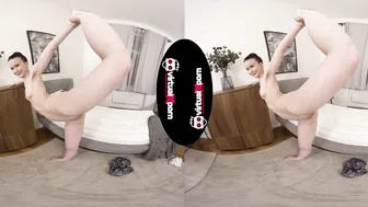 skinny gymnast stretching