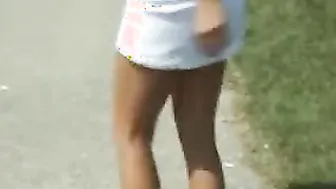 Doll urinates on beach