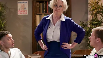 Double penetration of big tits librarian