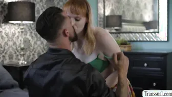 Redhead Tgirl Lianna gets analed by bf