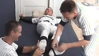 Davis gets humiliated by tickling his body and feet