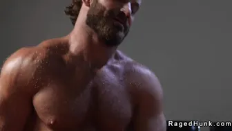 Military hunk anal fuck traveler at airport