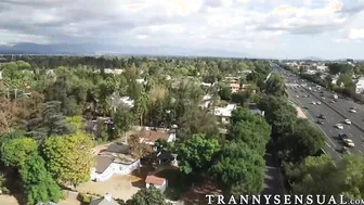 Beautiful trans Chanel Santini rides cock on the first date