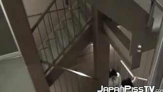Public Peeping college girl - Piss Play with Hot Teenage Model