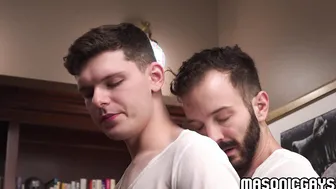 First-timer takes 8 inches cock up his ass