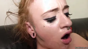 Sub Azura Alii dildo spanking and anal