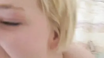 Short Haired Babe Likes To Suck Off The Porn Nerds Cock