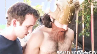 Bound homo offers his ass instead of treats for Halloween