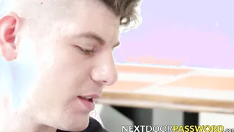 Muscular gay Spencer Laval breeding roughly after blowjob