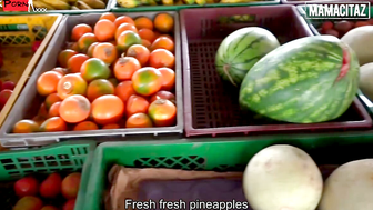 Sexy Latina market girl introduces horny stud to her forbidden fruit