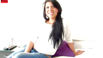 curvy latina Otalia Barrios has her twat oiled and prepared for ramming