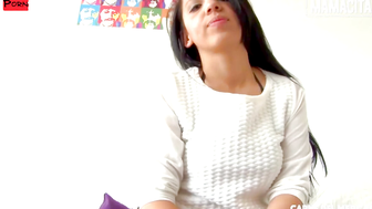 Curvy latina Otalia Barrios has her twat oiled and prepared for ramming