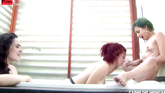 Luna Ruiz Siarilin Martinez  Elisa Odiosa enjoy bathtub sex on halloween