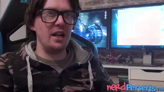Naughty British vixen POV shagged by big dicked nerd