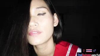Thailand's college girl Amateur Teen Rides A Sex Chair For Her First Time