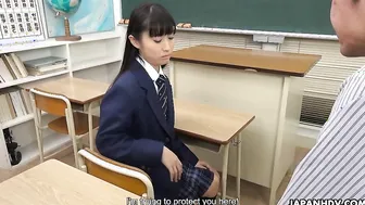 Tomomi Motozawa does some role play in the uniform club