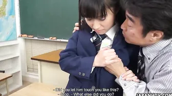 Tomomi Motozawa does some role play in the uniform club