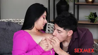 Stepson gives him his first time to stepmom
