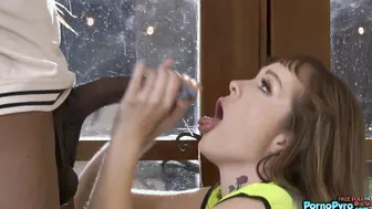 Cute Petite Bad Girl Aliya Brynn Sucks Big Black Cock To A Sloppy Mess