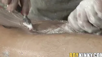 Old ugly fruit invites his new fuck buddy in the sex dungeon