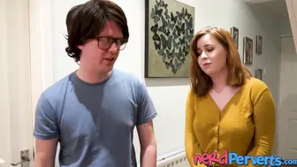 Curvy redhead shares producers cock with her BFF