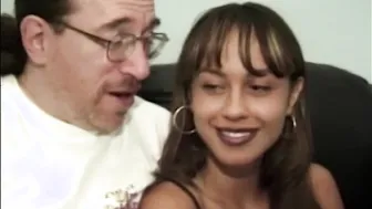 Young chick has both of her holes railed in retro video