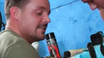 Ass fucked lady dicked by two dicks in threesome