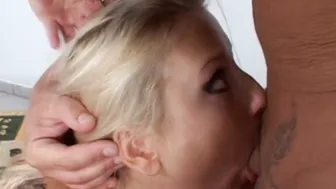 Hard throat fucking is what make this blonde orgasm